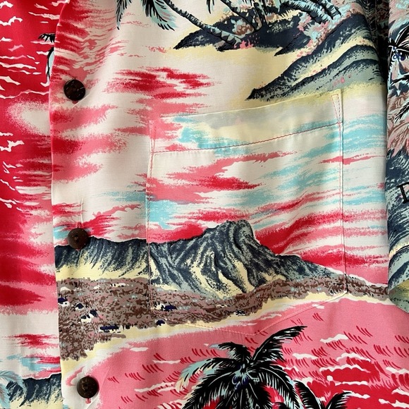 Go Barefoot Vintage Hawaiian Shirt Men's Short Sleeve Size XL. Made In USA - Picture 4 of 8